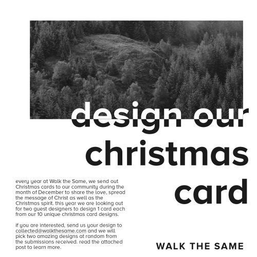 An opportunity to design two of our cards&hellip;Every year we share Christmas cards with people