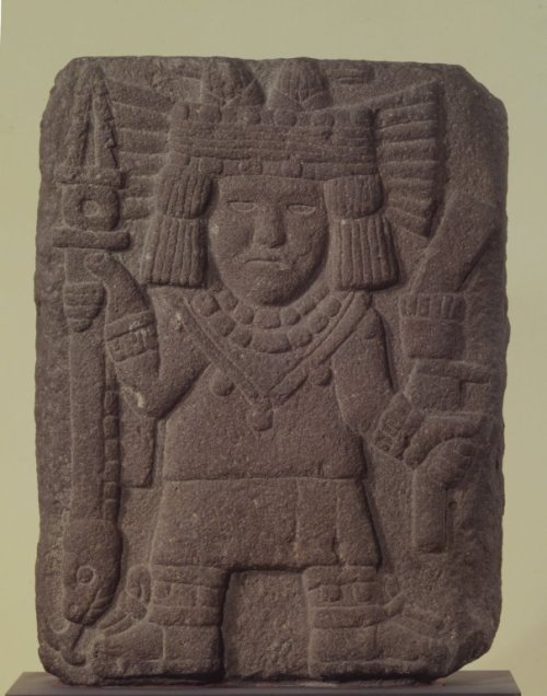 centuriespast:Tablet with Relief of Corn Goddess Chicomecoatl (probably)Culture: AztecMedium: StoneD