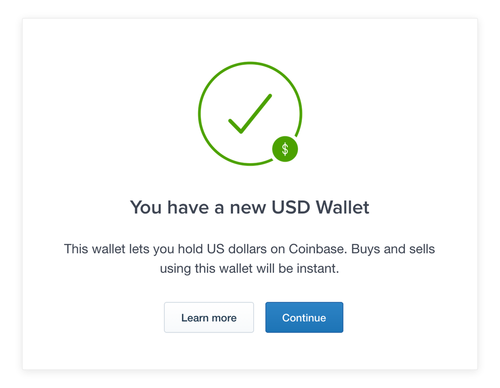 coinbase buy bitcoin with usd wallet