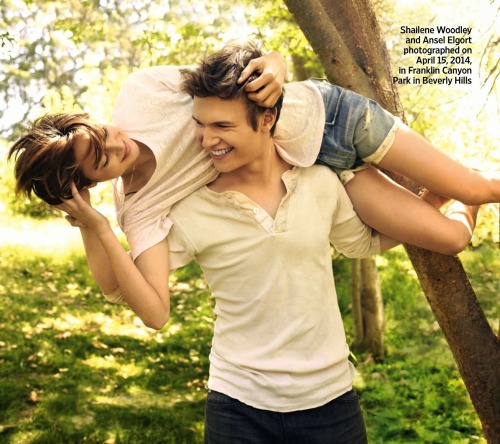 Shailene Woodley and Ansel Elgort for Entertainment Weekly 2014. As if these two couldn’t get 