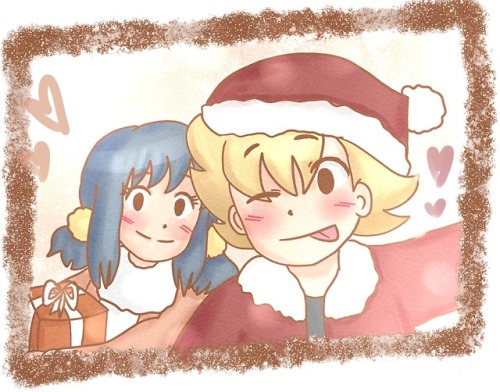 twinleafshipping week - day 4: christmasmerry christmas everyone!! hope you’ll have an amazing day! 