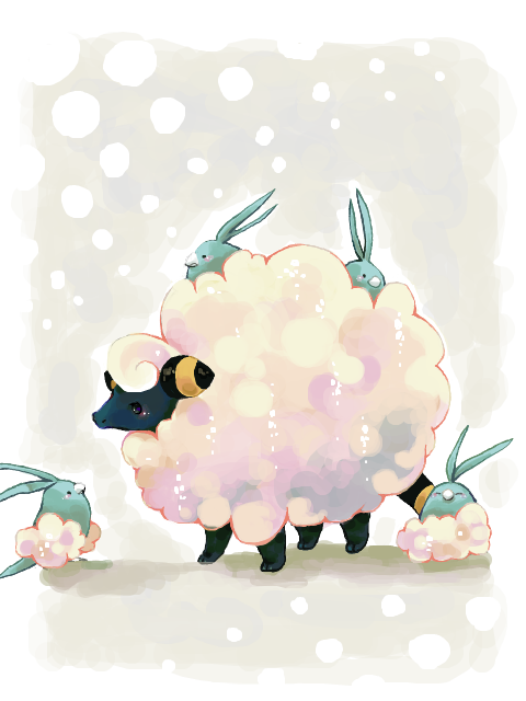 alternative-pokemon-art:  Artist Mareep and Swablu by request. 