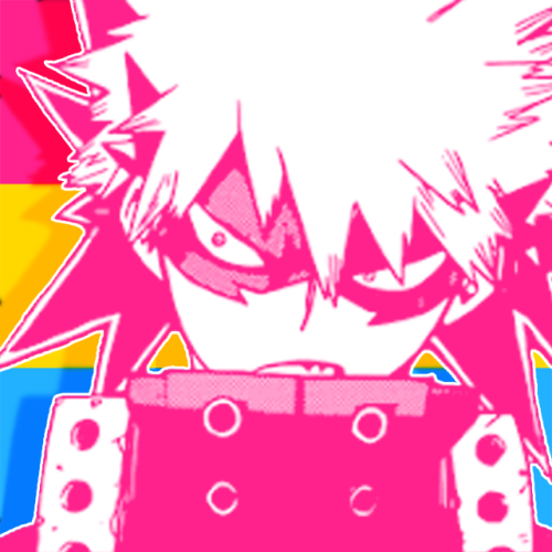 screaming-nope: Panromantic Bakugou icons requested by Anon!Free to use, just reblog!Requests are op