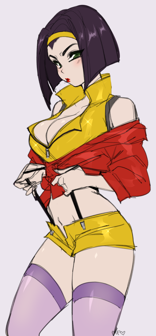 maidfrills:   annndd a commission of Faye Valentine from Cowboy Bebop for @fourleafsadist