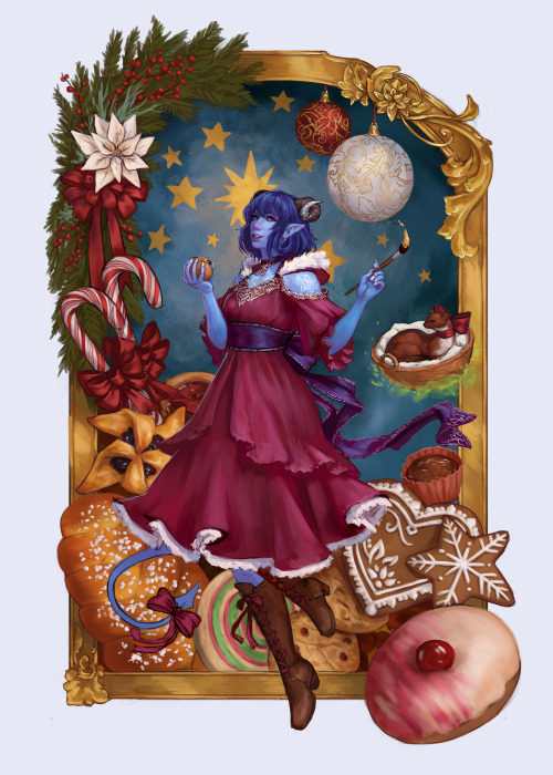 My contribution to this year’s Critical Role holiday art gallery :)This art format is fun, I w