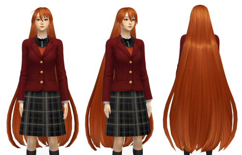 meghewlett: Asuna v2 hair24 maxis match colorsHat compatibleBgcOmbre compatible. Ombre accessory dow