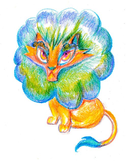 caturdaydrawings:King of the Jungle!Daily Cat Drawing #99  I  Patreon 