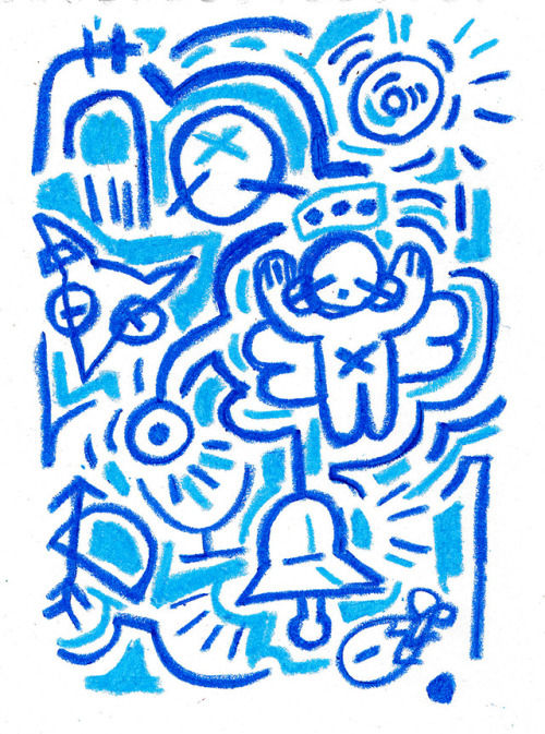 chrismavro:Blue, pastel on paper, 2017.