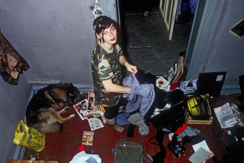 theunderestimator:  Christiane F. photographed by Ilse Ruppert in her room in Hamburg (1983).    Christiane F., a onetime heroin-addicted teen prostitute, a junkie from the age of 12,  was put in the spotlight in her early teens during the late `70s,