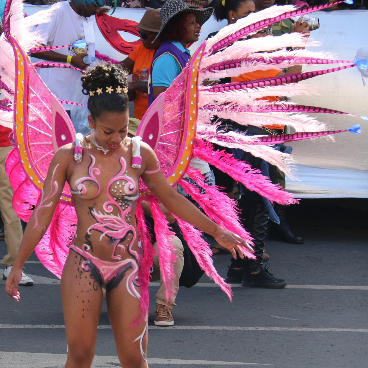   Body painted carnival from Cape Verde, photographed by Carlos Reis.  