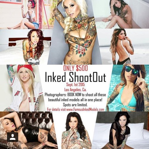 Photographers! Don&rsquo;t forget to sign up to shoot with the hottest tattooed models ! Come sh