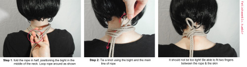 fetishweekly:  Shibari Tutorial: Consequence Collar &amp; Cuff A guide for the tie from last wee