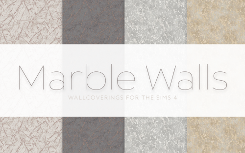 simplistic-sims4:Marble WallsJust some classy, neutral natural stone walls for your Sims :) These ar