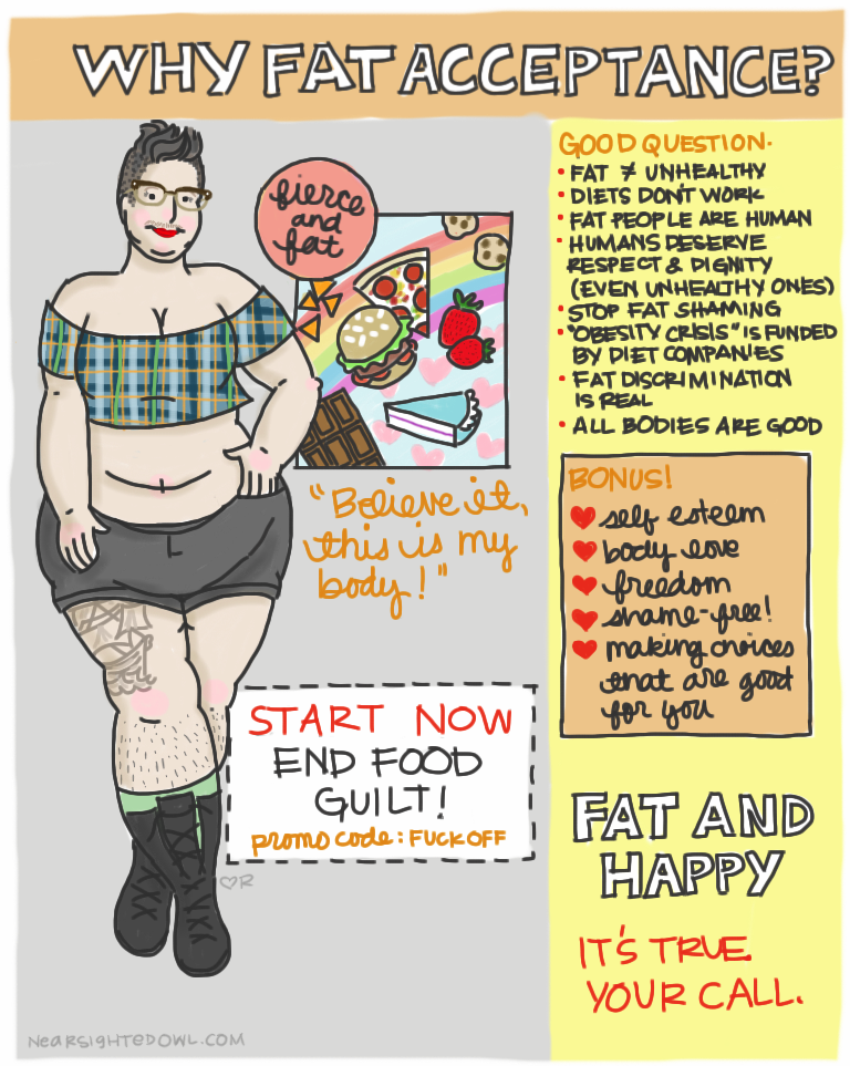 ok2befat:  badhairdayscarves:Happy being fat!  Very happy. &lt;3 