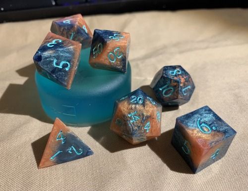 hazoret:Two more dice sets up for sale! Meridian and Horsehead Nebula are now in my etsy store! Only