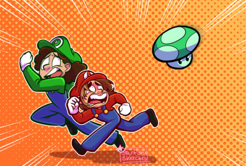 starfishsketches: Been watching the Green Demon Challenge playthrough the Game Grumps have been doin