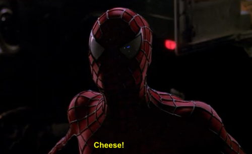 spiderjewel:  I’ve capped every moment of Spider-man and now have reaction images for any possible situation Posting selfies: Someone makes an old tired joke:     Seeking relationship advice: Celebrity tweets back @ you: Eatin some mozzarella sticks: