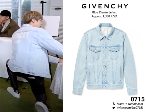 BTS FASHION/STYLE FINDER — 190717  Jin : GIVENCHY - Leather logo slide