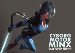 johndoe-art:  Cyborg Motor Minx from @cassiopeiaquinn webcomic. PATREON 