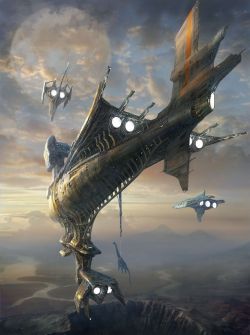 scifi-fantasy-horror:  ship by jungmin -