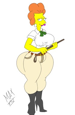 maxtlat:  I know that you know  we would not mind taking a few lessons of obedience from her  An old drawing of an old simpsons characther from an old school episode