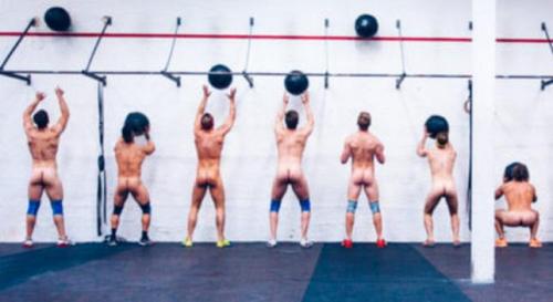 Hot guys working out naked