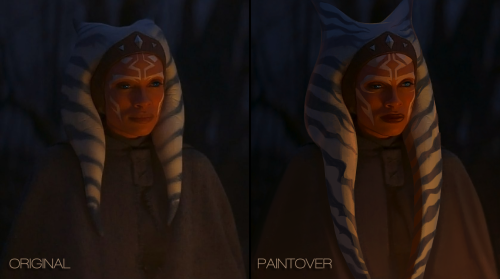 moonlitalien:Little paintover of Ahsoka from the Mandalorian chapter 13! I really wanted to see if I