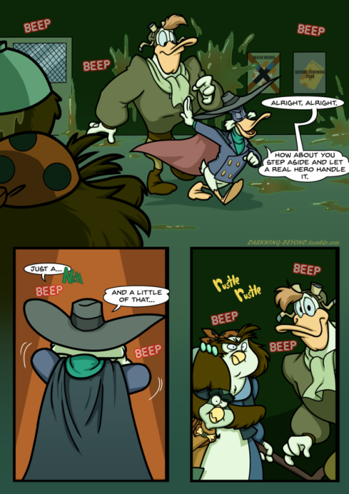 Prologue Page 30—Snark: Never fear, Darkwing’s ego is here! Watch and be amazed at what act of