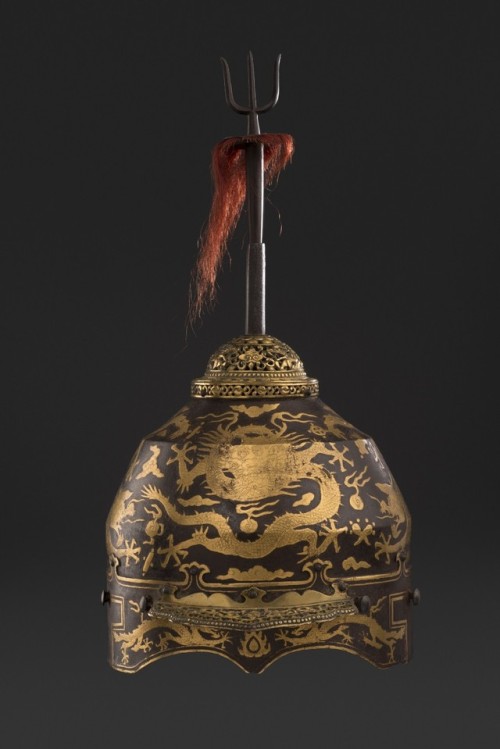 A Korean Helmet Damascened in Gold, for a High-ranking Member of the Royal Household, Joseon Dynasty