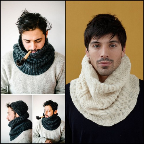 truebluemeandyou: DIY Knit Unisex Cowls with Free Patterns. Left Photos: The free pattern for the &l