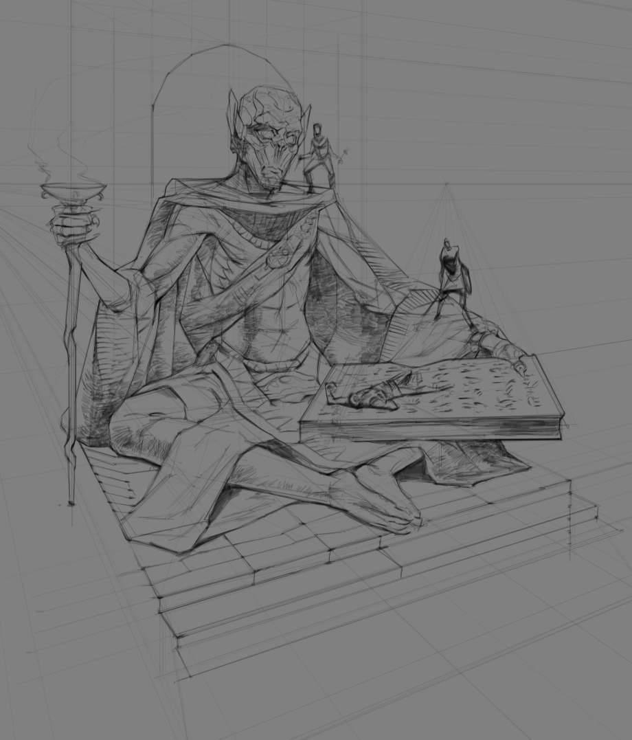 thelustydovahkiin: Falmer statue concept art by Adam Adamowicz