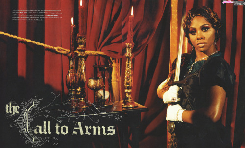 thabeehive: lil’ kim, as joan of arc, styled by marc jacobs for flaunt magazine (circa 2005). 