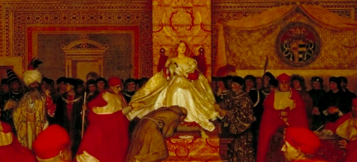 thewaif:  Lucretia Borgia Reigns in the Vatican in the Absence of Pope Alexander VI l (art detail) Frank Cadogan Cowper 