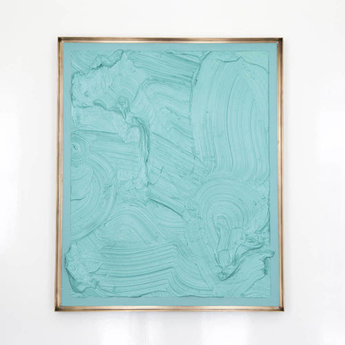 MIDNIGHT TIDE by Kelly Wearstler Gesso with a solid burnished bronze frame