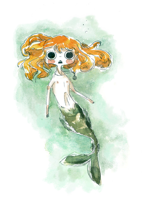 “This is Jude. Wanted to be a hairy mermaid. Sisters Are. “A small mermaid I did, my first try for C