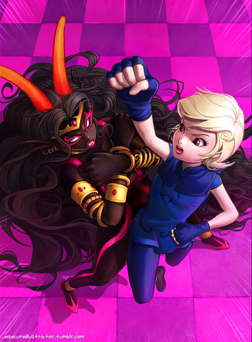 [fullview] Late to the Collide art party! Mostly on account of HIC’s hair <_<;;