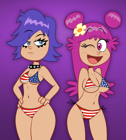 montatora501:  sb99stuff:  Happy 4th of July, Everyone!  Here’s Yumi and Ami drawn!  HOT!! OuO   < |D’‘‘‘‘