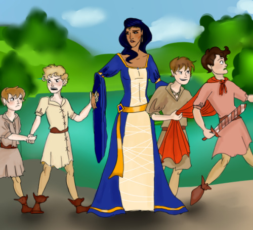 God bless the Lady of the lake for raising four boys by herself…from left to right: Bors de G