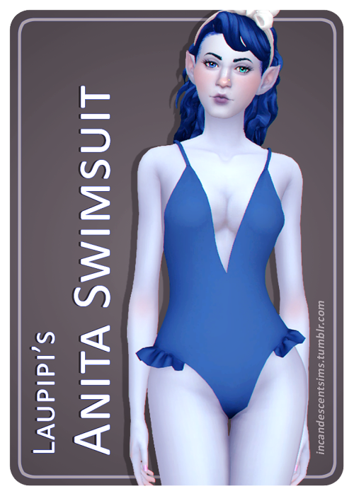 incandescentsims:Laupipi’s Anita Swimsuit Recoloured using @noodlescc Sorbets Remix MESH NOT INCLUDE