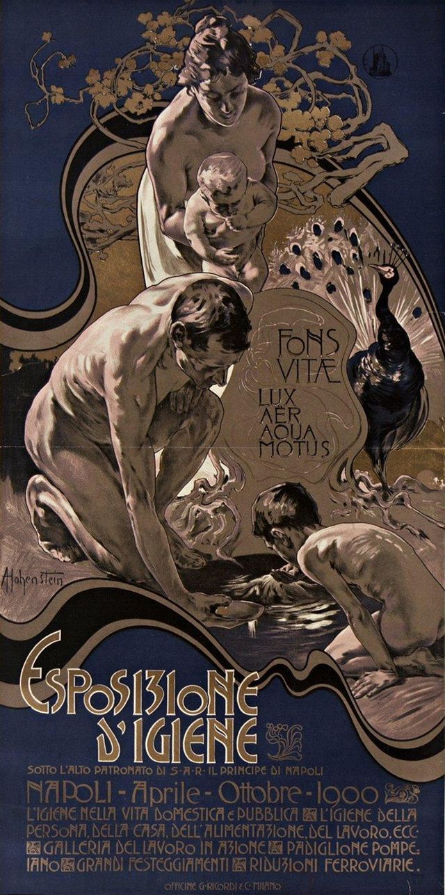   Adolfo Hohenstein, Exposition hygiene Milano, 1900         