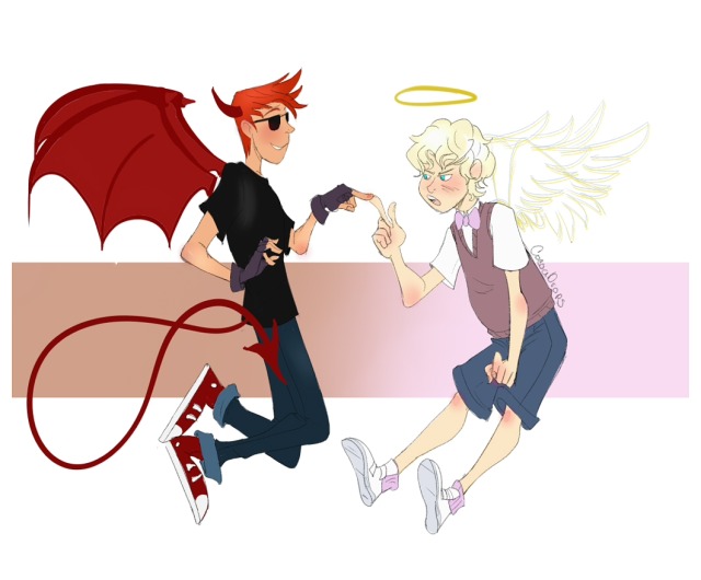 Another doodle #good omens #anthony j crowley #arizaphale#fanart