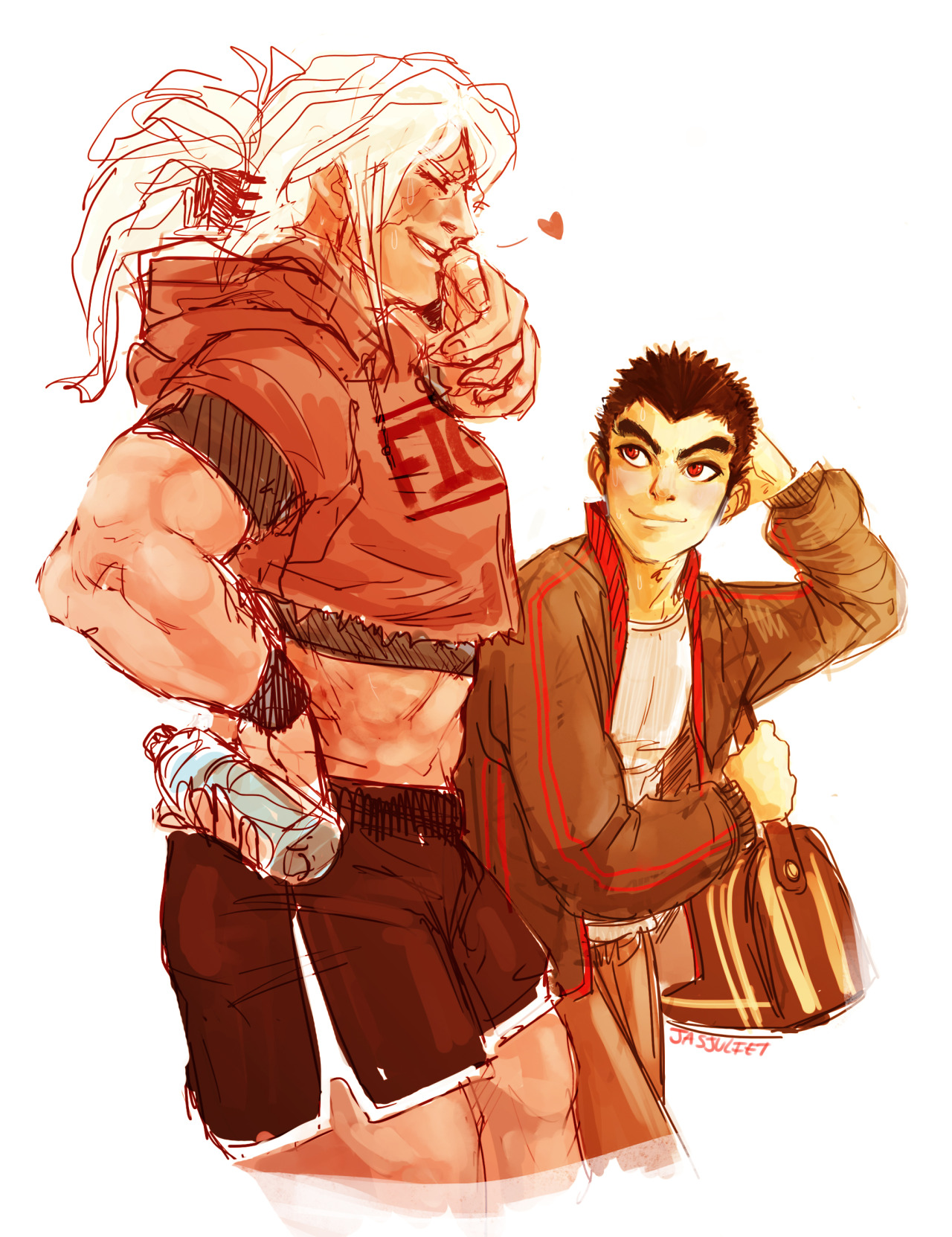 jasjuliet:  Workin’ out with the lady friend who also happens to be a MMA fighter