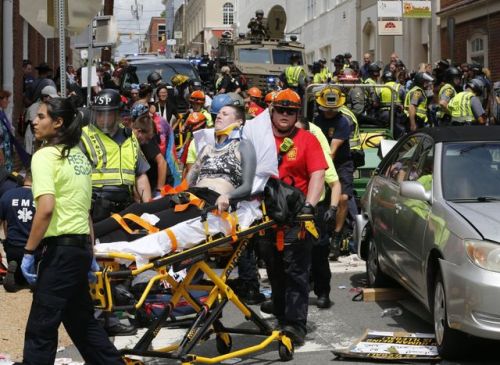  Violent clashes erupt at ‘Unite the Right’ rally in Charlottesville, Virginia, USA. One person was 