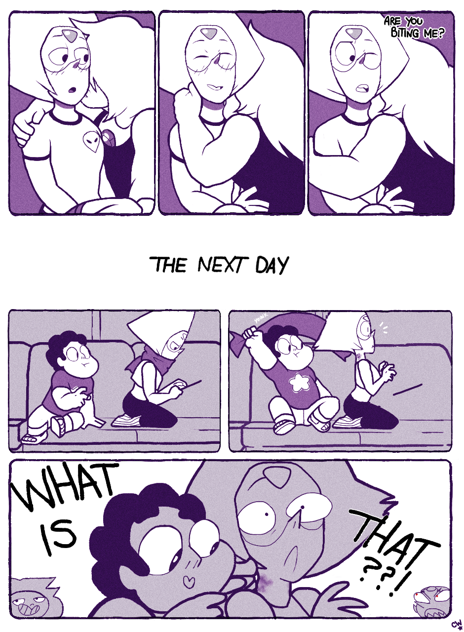 crystalwitches:    in which peri gets a hickey and steven is a 90′s sitcom little