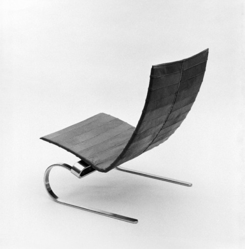 Poul Kjærholm PK 20 chair, 1968. Photos by Keld Helmer-Petersen, Denmark. Via Kunstbib.dk
