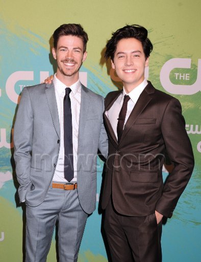 alwayschach-sprouseblog:   Grant Gustin & Cole Sprouse at The CW Network’s 2016 Upfront in New Y