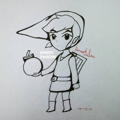 #Inktober 15#toonlink #loz #windwaker #link #legendofzelda #Zelda #drawing #fanart #sketch #art #i