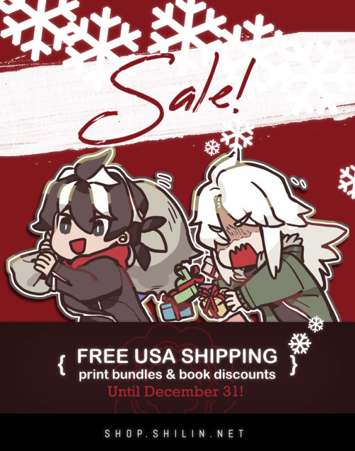The holiday sale at my store is up with FREE SHIPPING to USA and discounts on books and prints!! ★ ★
