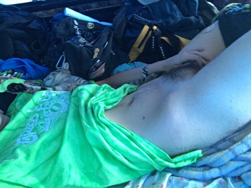 myqueerfuckingbody:Camping in he back of a truck and I’ve been horny as shit. I miss my toys.