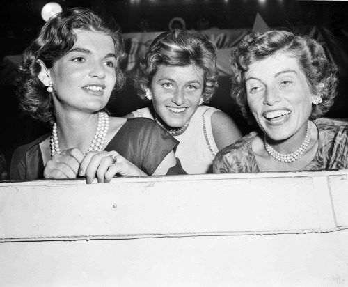  Aug. 14, 1956 - Jackie, Jean & Eunice attend the Democratic National Convention in Chicago. 